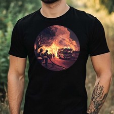 Herren T-Shirt Feuerwehr Motiv