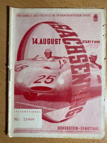 Rennprogramm sachsenring 1955 - rennprogramm,