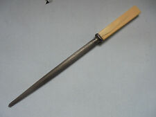 28054 alter Wetzstahl Zelluloid Messerschärfer Fleischer Metzger 28cm vint steel