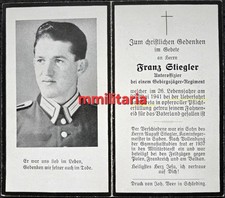 Sterbebild WWII Unteroffizier