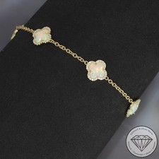 Wert 3630 € Brillant Opal Armband 585 14 Karat Gelb Gold xxyy