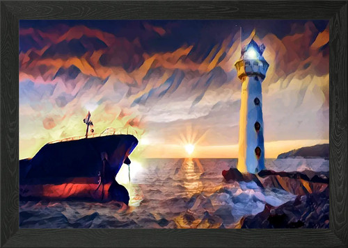 Das schiff und der leuchtturm - schiff,