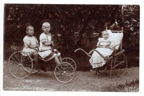 Foto kinder rad hochrad - ak,