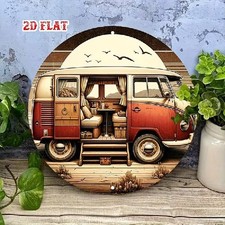 Blechschild rund Wohnmobil