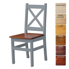 Grau Stuhl Neu MASSIV KIEFER