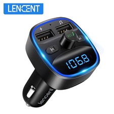LENCENT Bluetooth FM Transmitter Auto Adapter mit Dual USB Ladegerät, MP3 Player