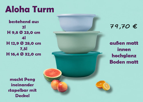 Tupperware aloha turm - tupperware, peng