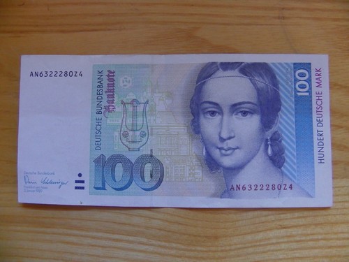 100 banknote geldschein - 100, dm