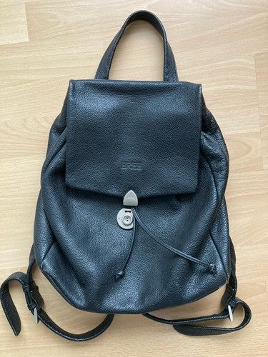 Bree rucksack schwarz leder - schwarz,