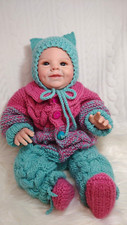 Kuscheloverall, gestrickter Strampler , Babykleidung, 0-3 m, Newborn