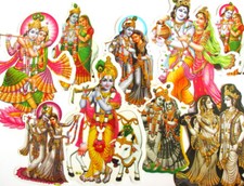 Aufkleber krishna radha - aufkleber,