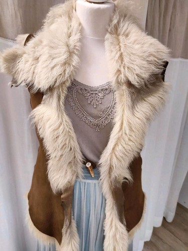 Fellweste leder lammfell curly - lammfell,