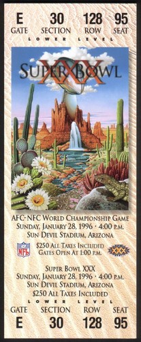 10m super bowl - 30, ticket
