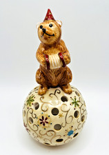 NEUW. Selten Villeroy & Boch Weihnachten Zirkus Teelichtkugel Bär Teelicht 2008