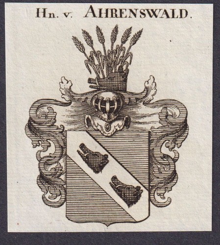Ahrenswald wappen coat arms - wappen, of