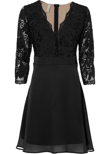 Chiffonkleid mit spitze - mit, gr.
