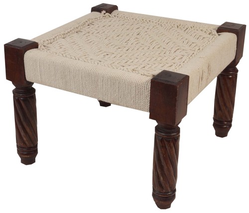 Hocker mit gewebter