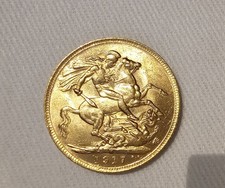 VERY RARE 1917 Gold 917 Melbourne Gold SOVEREIGN KING GEORGE V -  VZ+