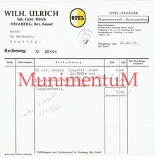 Rechnung 1949 OPEL - HÄNDLER