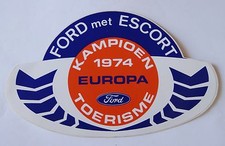 Werbe-Aufkleber Ford Escort EM