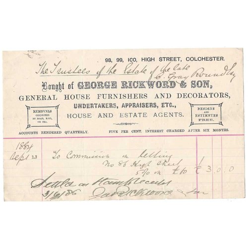 1884 billhead george rickwood - george,