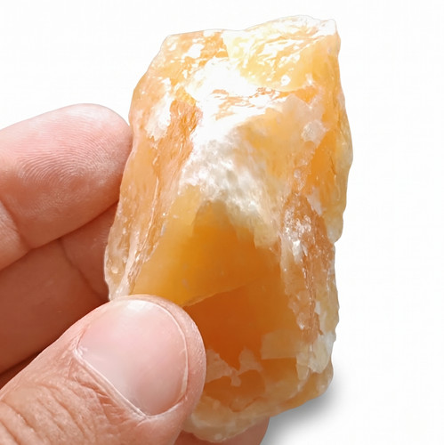 Orangencalcit rohstein - aa,