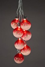 Glaskugelgehänge Adventslicht LED Beleuchtung 7 flammig Weihnachtsdekoration