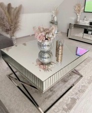 Couchtisch silber beige - couchtisch, silber-beige