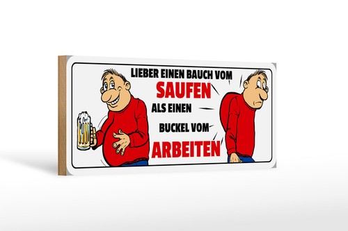 Holzschild spruch 27x10 - 27x10, cm