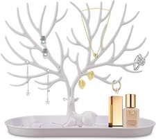 2 In 1 Geweih Schmuckständer Ohrringe, Schmuckbaum für Ketten Halterung