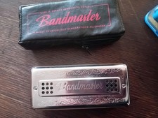 Mundharmonika Bandmaster Alt Antik DDR Vintage Musik Instrument mit Etui