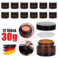 12 leer Glastiegel Braun