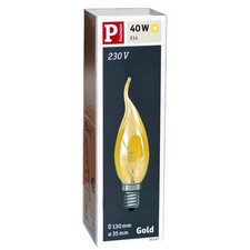 Paulmann Kerze windstoß gold