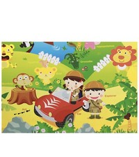 Dwinguler Spielmatte Safari Inklusive Laufgitter Regenbogenschloss |Krabbelmatte