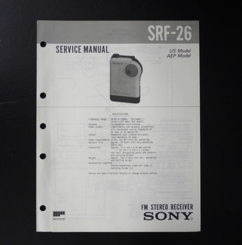 Original sony srf walkman - sony, srf-26