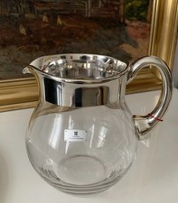 Wasserkrug / Karaffe  *Hermann  Bauer* 1,5 l Griff u. Rand Fein - Silber *Neu*