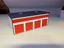 H0 HO 1:87 Gebäude LKW Garage 4fach rtws (1) vormontiert