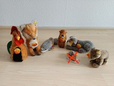 6x Steiff Tiere - ältere und neue Produktvarianten - Hund - Fuchs - Delfin - Bär