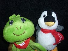 Sparkasse Werbe-Stofftier: Schildkröte + Pinguin vom Weltspartag