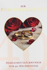 Karte zur Rubinhochzeit