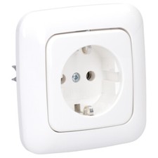 Busch Jaeger Set SCHUKO Steckdose 20 EUC-214 mit Rahmen Reflex SI Alpinweiß