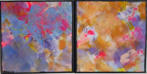 Abstrakte kunst acryl - kunst, auf