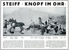Steiff Pferdewagen Reklame 1911 Michel Soldat Bauer Werbung Max Alida Anton Ruth