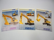 3x Prospekt Eder R805 R815 R825 M825 B CL Hydraulikbagger 1980/90er Jahre