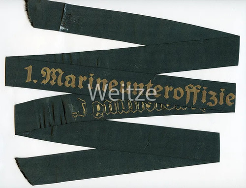 Kriegsmarine mützenband 1 - mützenband, "1