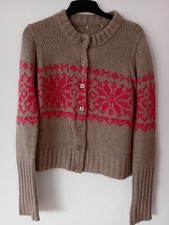 Strickweste Gr 38/40 Braun Rosa #75