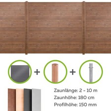 Alberts Aluminiumzaun Sichtschutzzaun Lamellenzaun Aluzaun Steckzaun Zaunelement