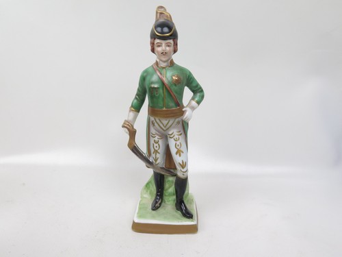 Porzellan figur soldat säbel - soldat,