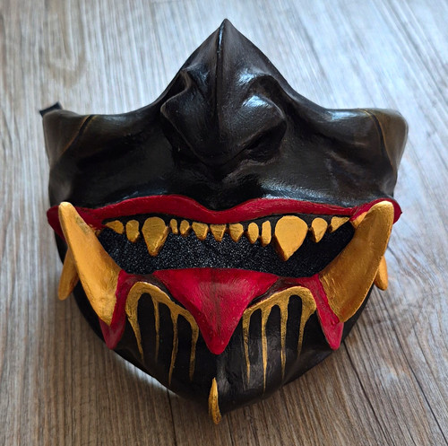 Oni halloween halbmaske mit - halbmaske,