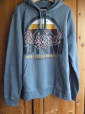 blauer Hoodie, Gr. XL, v: Jean Pascal, mit Aufdruck